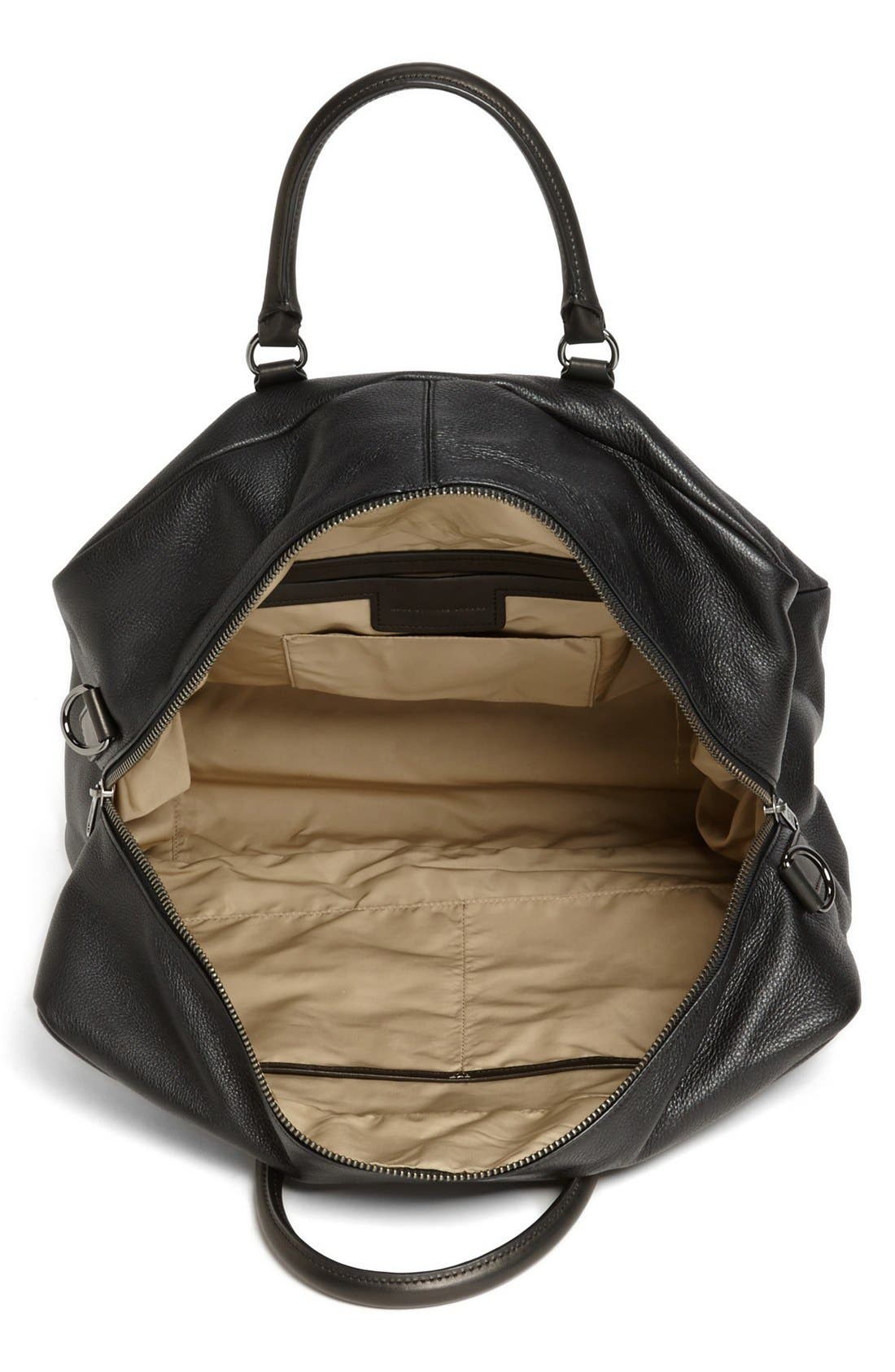 Leather Bag, Alternate, color, BLACK