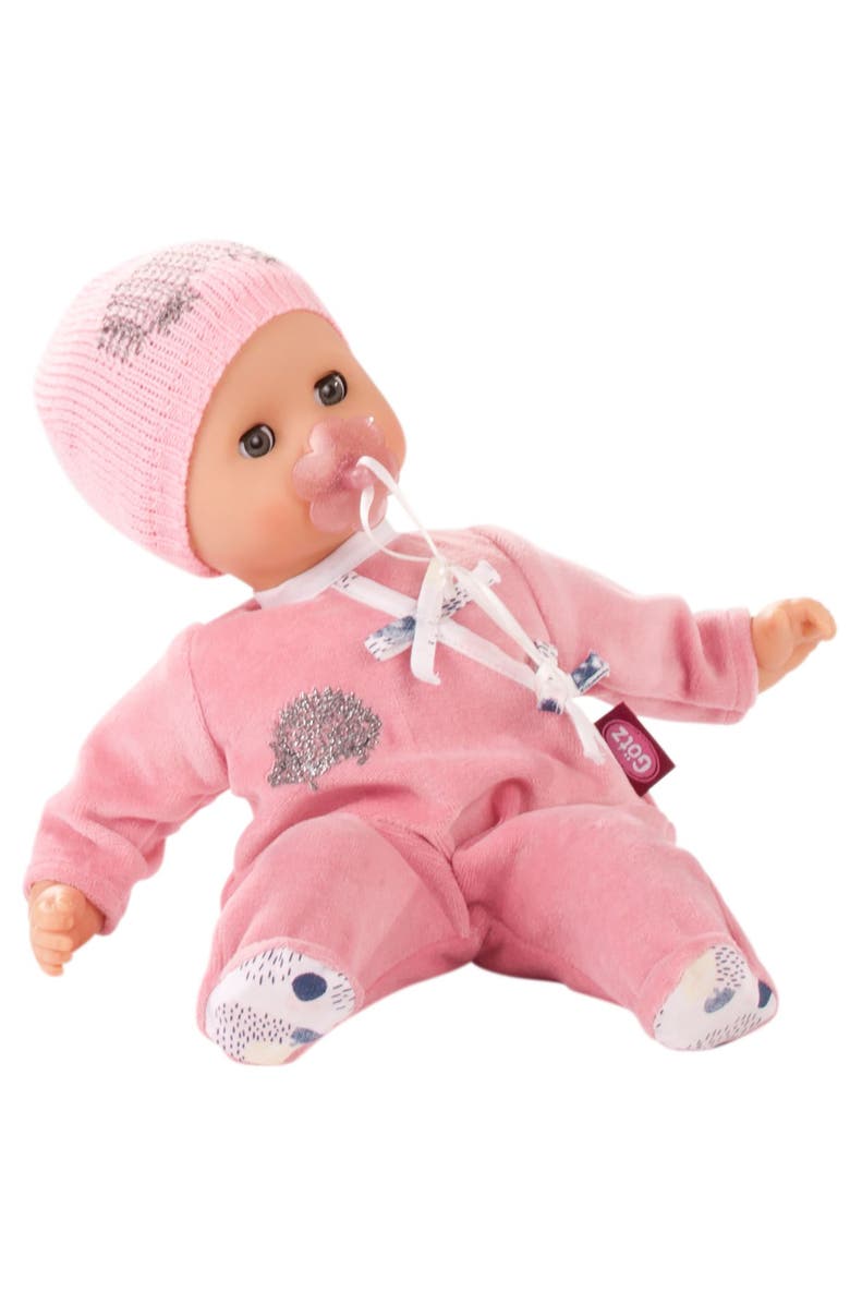 Gotz Hedgehog 13" Soft Body Baby Doll with Bald Head, Alternate, color, Multicolored