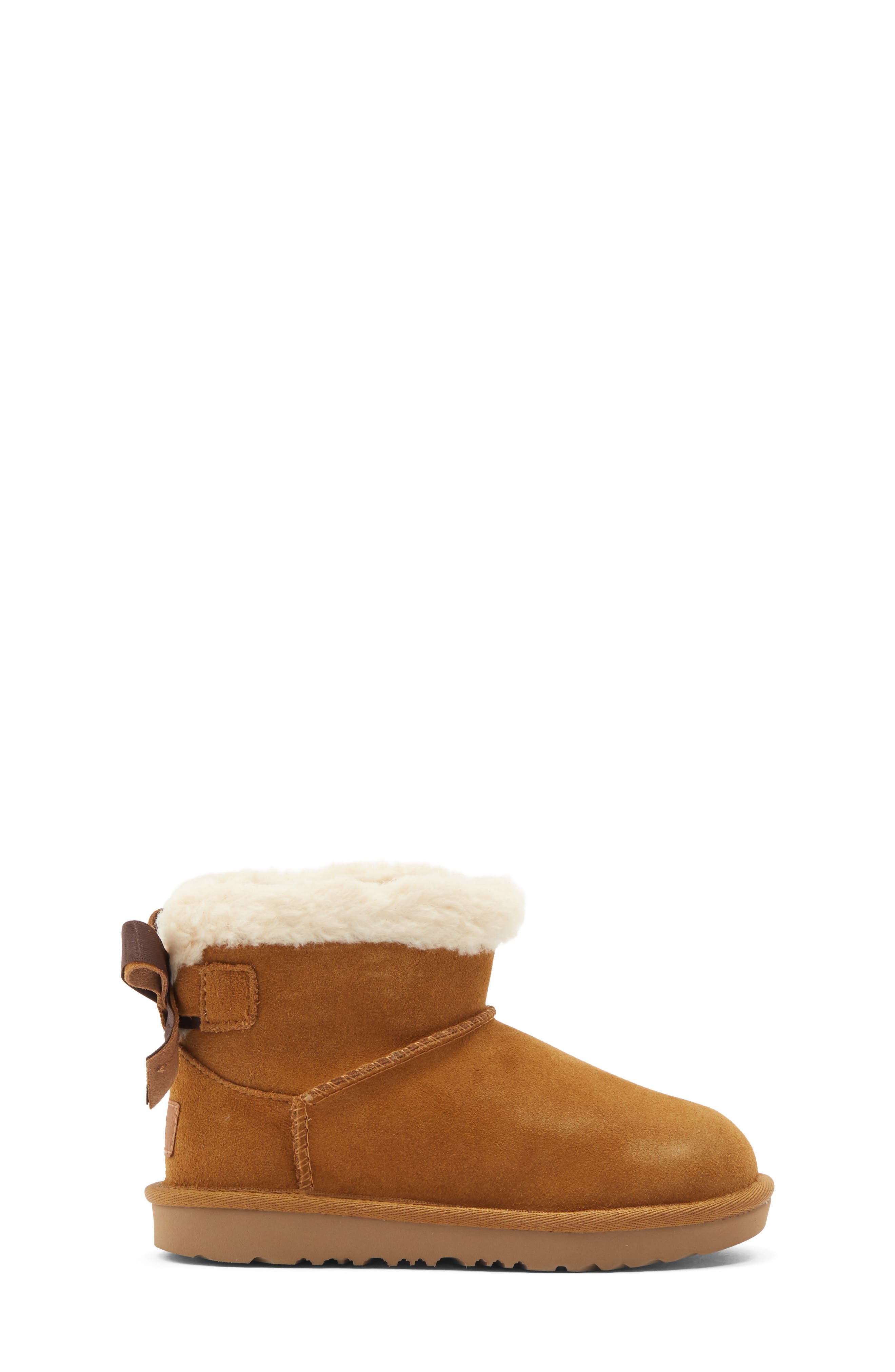 Kids' Mini Bailey Dual Bow Boot, Alternate, color, CHESTNUT