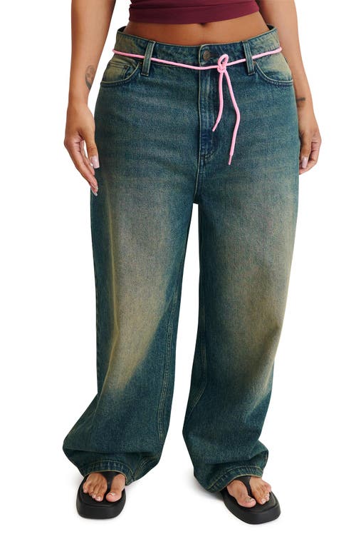 Cotton On Curvy Boyfriend Super Baggy Jean In Blue