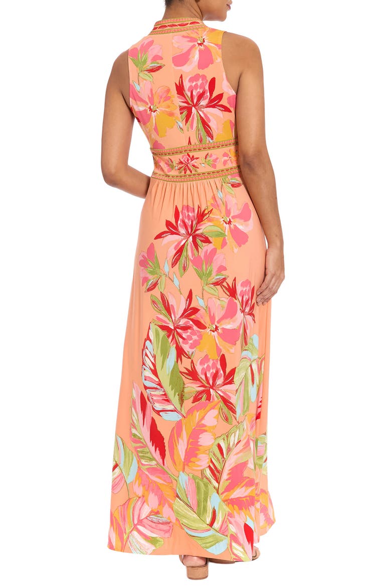 V-Neck Maxi Dress, Alternate, color, ORANGE/ CORAL