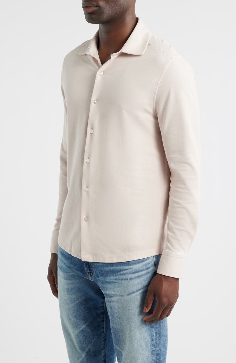 Robert Barakett Tyrek Jersey Button-Up Shirt, Alternate, color, Pink