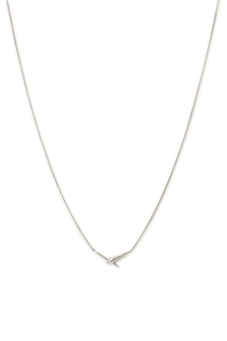 Double Snake Collar Necklace, Main, color, WARM SILVER