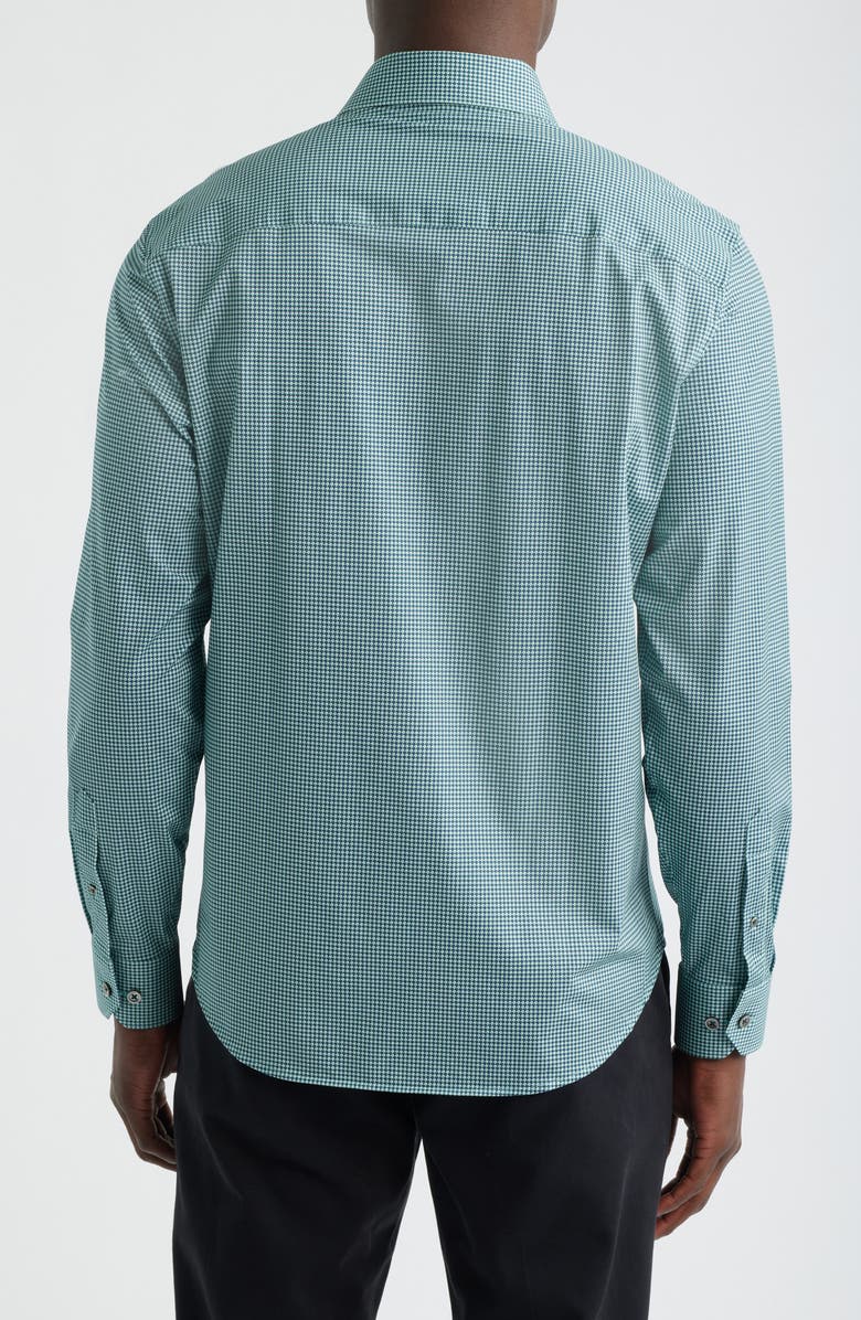Bugatchi James OoohCotton<sup>®</sup> Micropattern Button-Up Shirt, Alternate, color, Menthol