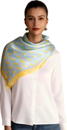 SILKSILKY Printed Square Silk Scarf
