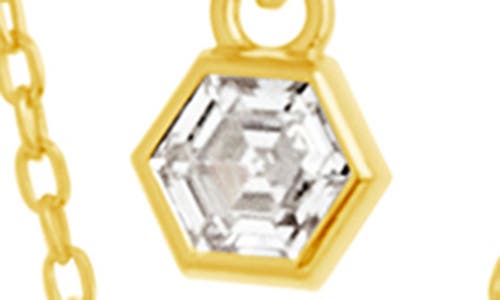 Sterling Forever Gia Cubic Zirconia Layered Pendant Necklace In Gold