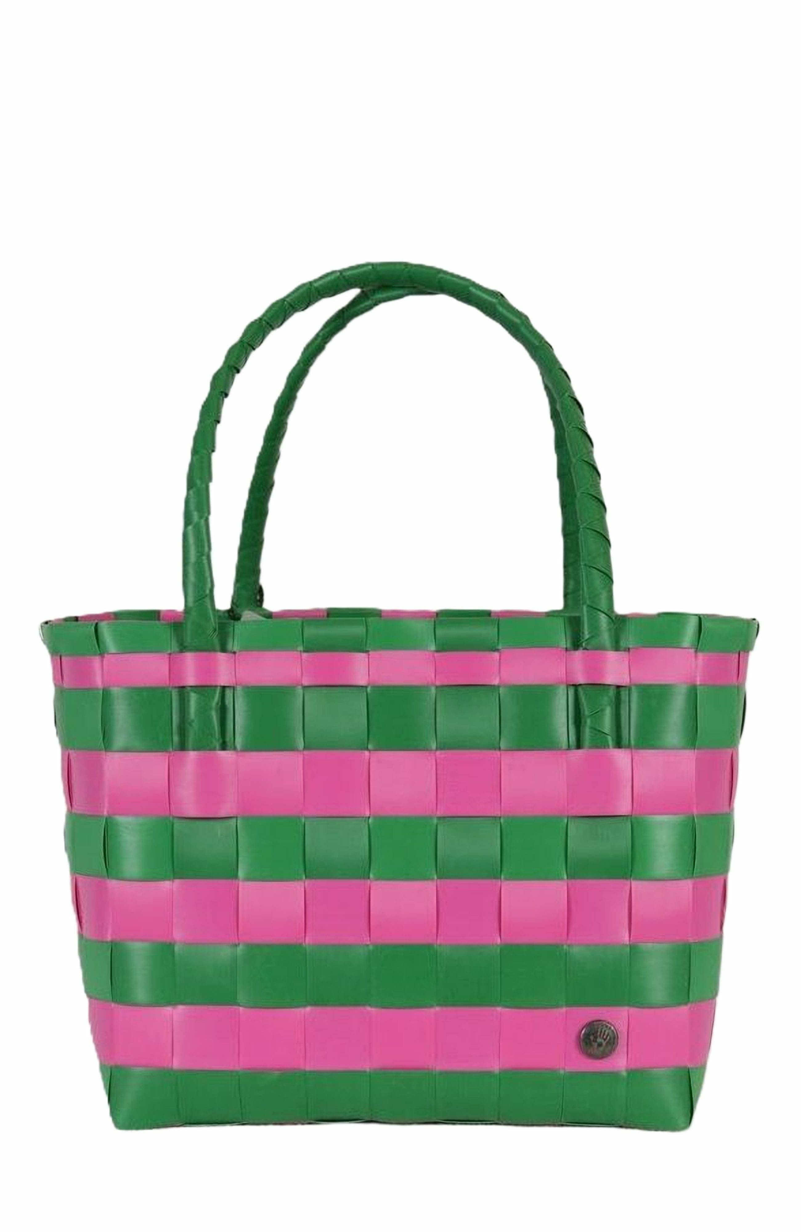 Handed By Paris Brights Recycled Tote Bag, Alternate, color, Just Green/Pink