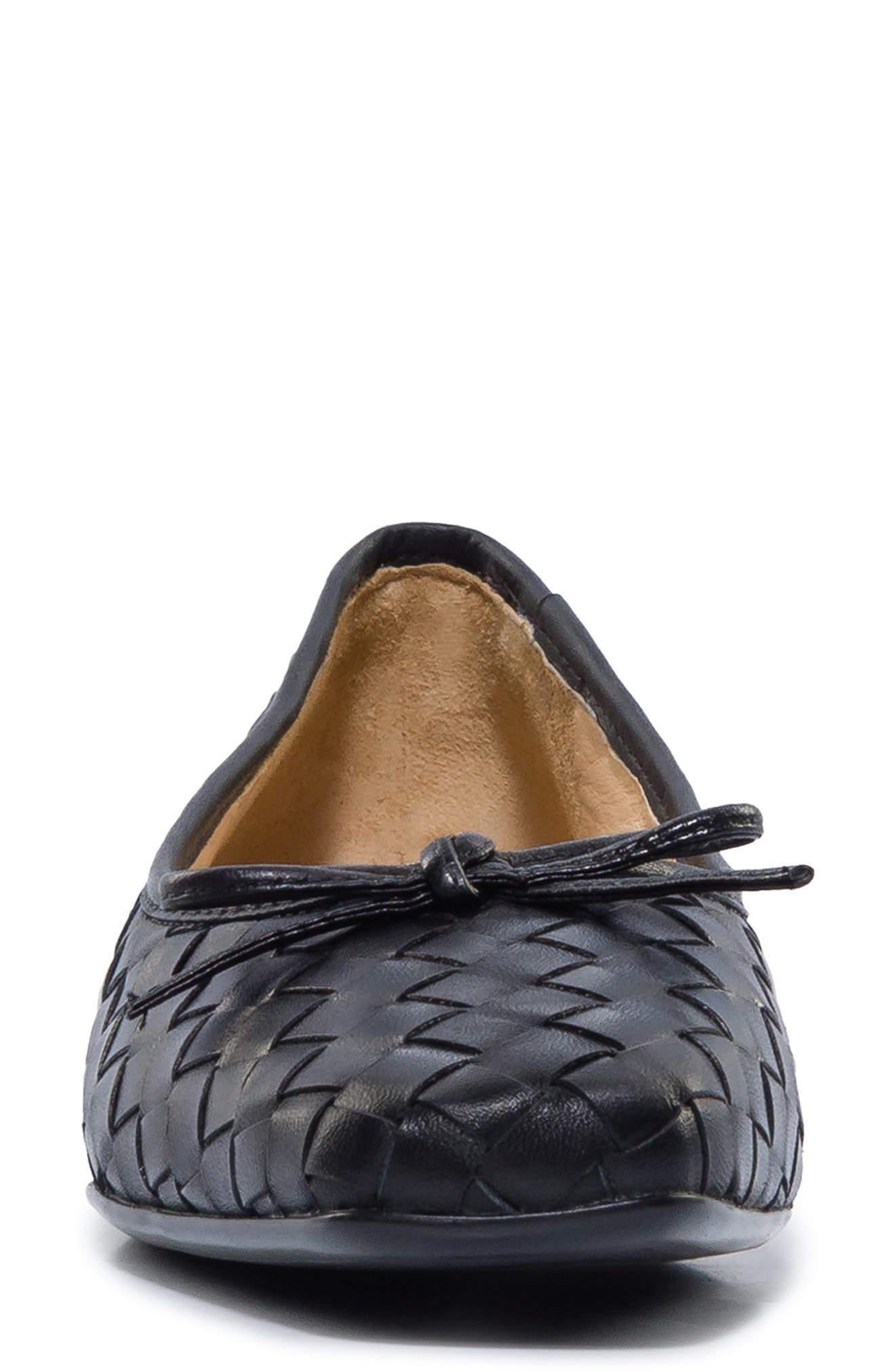 Gwynn Woven Ballet Flat, Alternate, color, BLACK