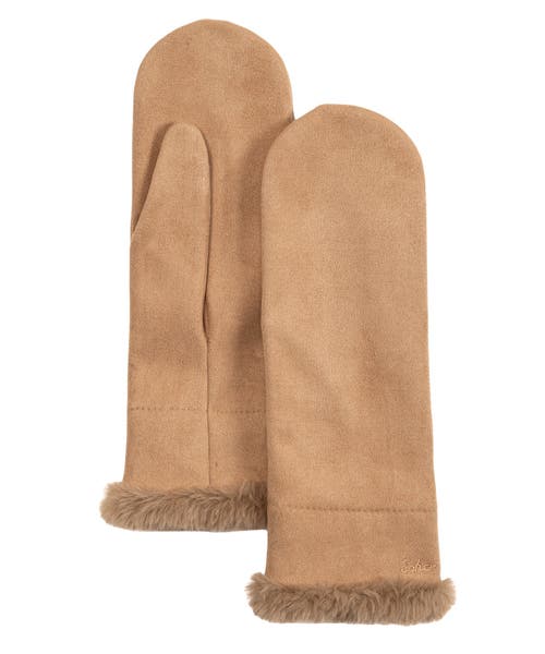 Echo Stretch Suede Mitten In Brown