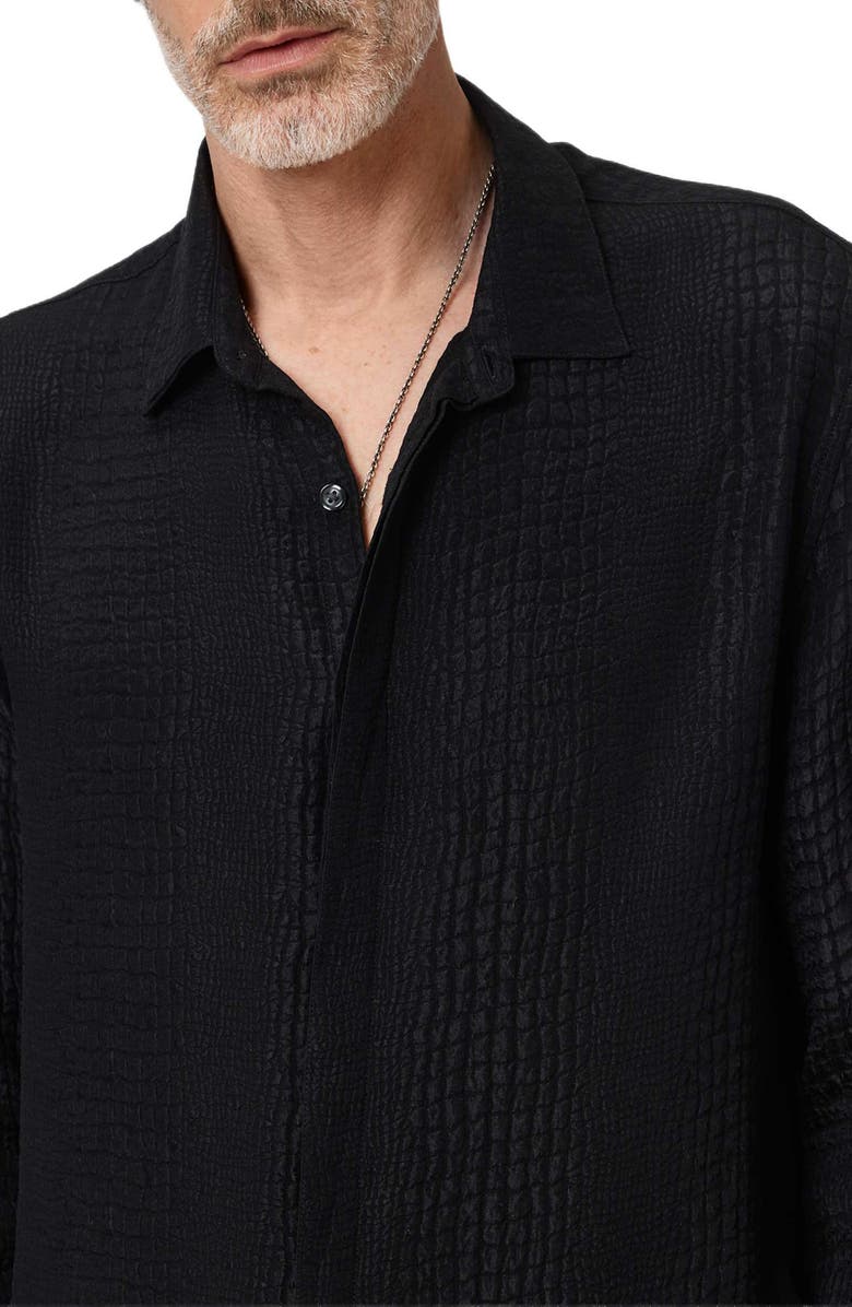 John Varvatos Vito Silk Jacquard Button-Up Shirt, Alternate, color, 
