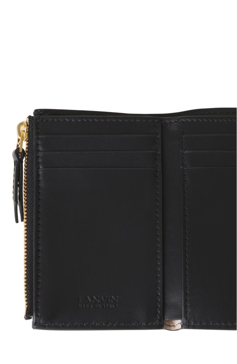 Lanvin Concerto Arpège Leather Wallet, Alternate, color, Black
