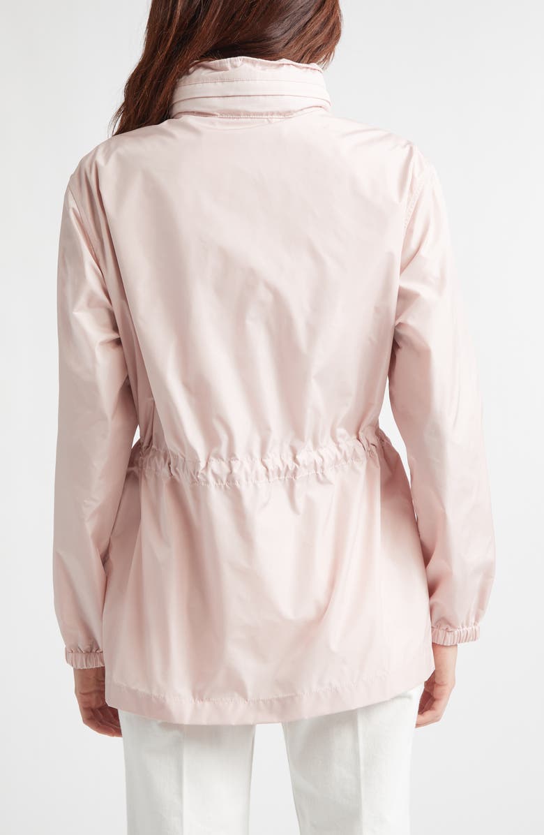 Burberry Blackpool Contrast Jacket with Stowaway Hood, Alternate, color, Bouquet Pink