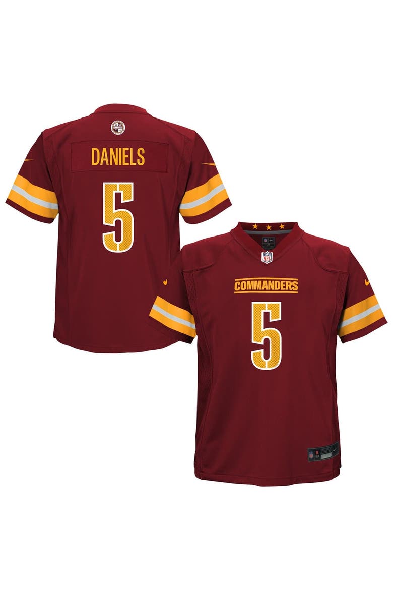 Preschool Nike Jayden Daniels Burgundy Washington Commanders Team Player Game Jersey, Main, color, Burgundy