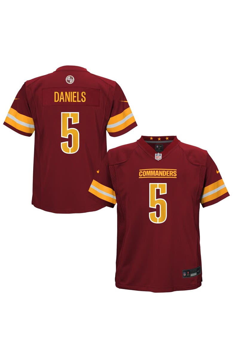 Nike Preschool Nike Jayden Daniels Burgundy Washington Commanders Team Player Game Jersey, Main, color, Burgundy