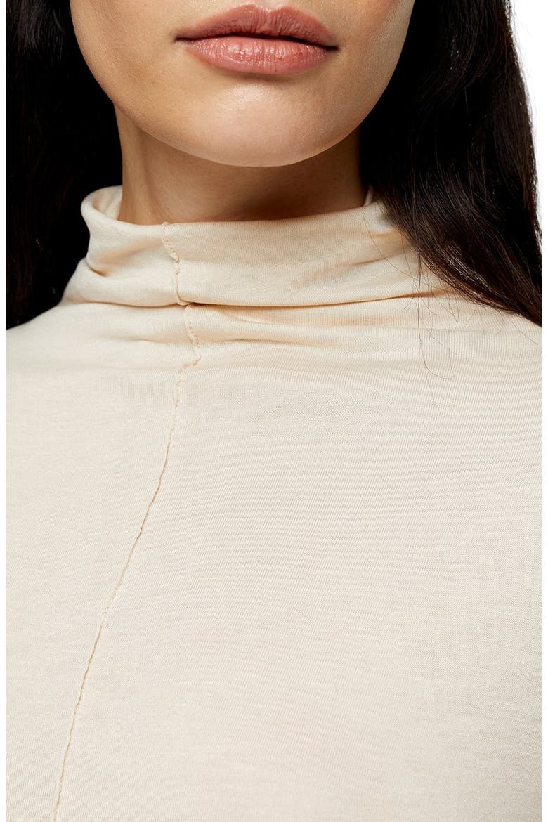 Mock Neck Long Sleeve T-Shirt, Alternate, color, CREAM