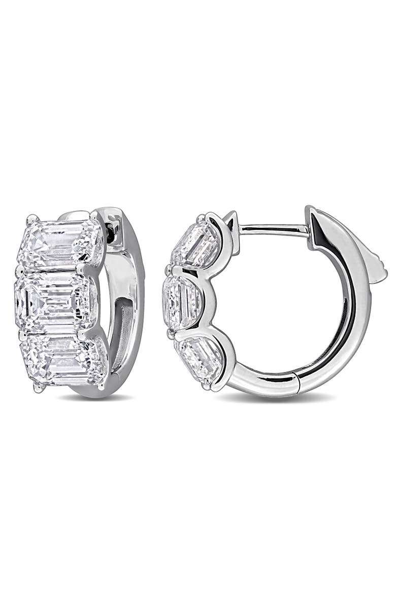 Julianna B. 6ct. t.w. Lab-Grown Diamond Hoop Earrings 14k, Main, color, White Gold