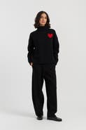 Chinti & Parker Merino Heart Rollneck Sweater