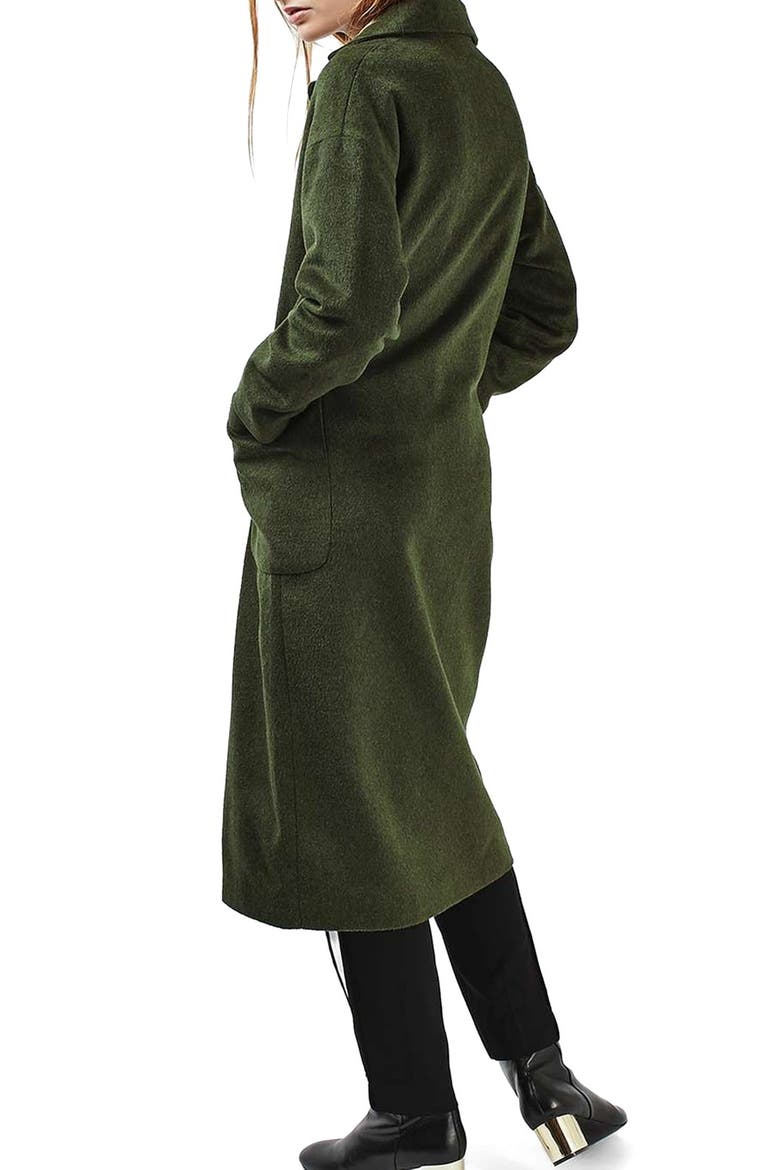 Longline Slouch Coat, Alternate, color, OLIVE