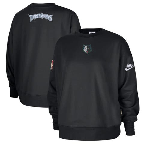 Women's Nike Black Minnesota Timberwolves Classic Edition Hardwood Classics Premium Phoenix Fleece Sweatshirt