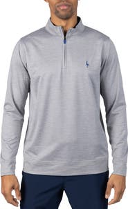 TailorByrd Mélange Mesh Performance Quarter Zip Pullover