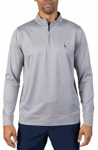 TailorByrd Mélange Mesh Performance Quarter Zip Pullover