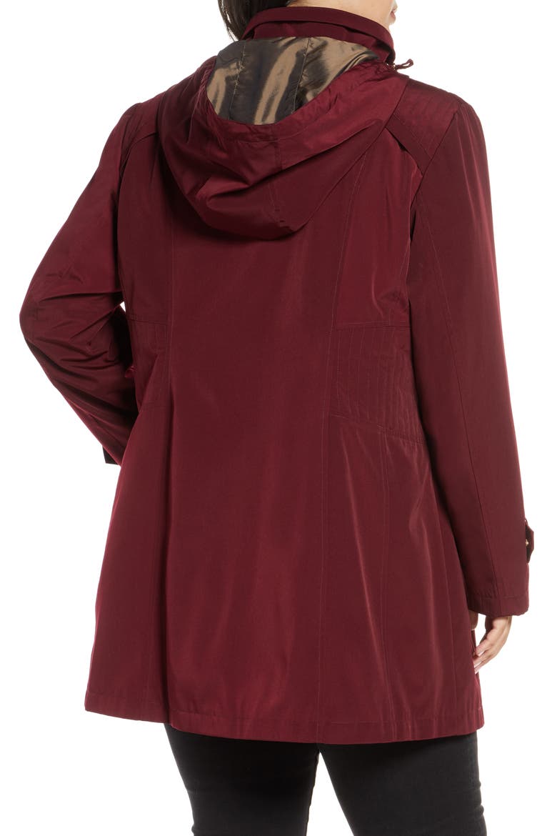 Raincoat with Removable Hood & Liner, Alternate, color, RHUBARB