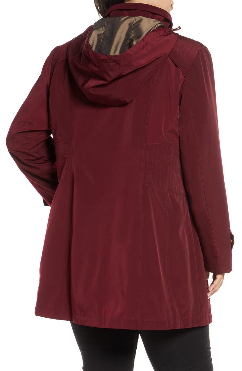Gallery Raincoat with Removable Hood & Liner, Alternate, color, 