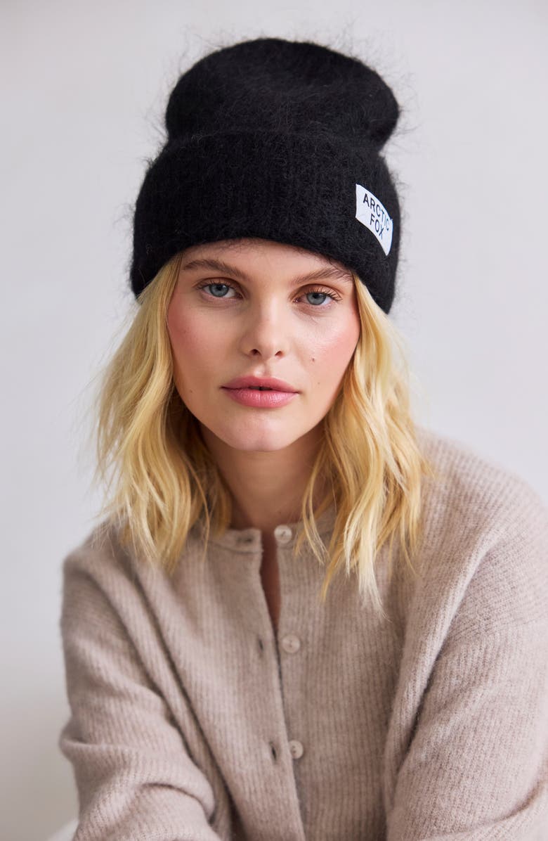 Arctic Fox & Co The Mohair & Merino Wool Blend Beanie, Alternate, color, Ebony Black