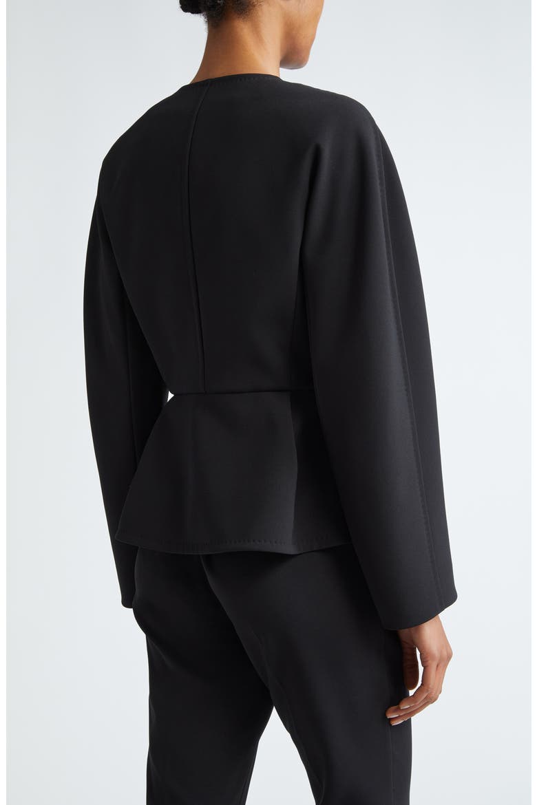 Fronda Double Breasted Peplum Jacket, Alternate, color, BLACK