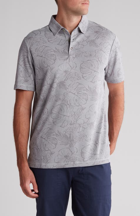 Sketched Floral Short Sleeve Polo