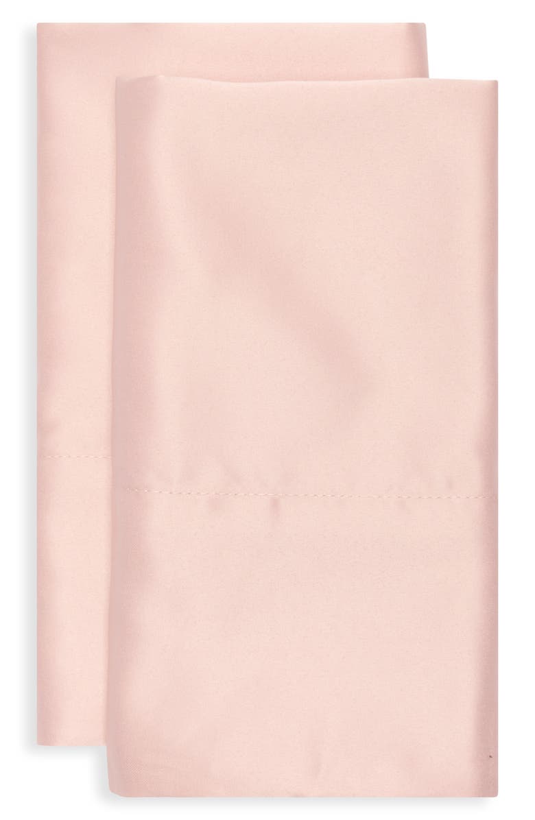 ARTISAN 34 Set of 2 Lumina Lou Satin Pillowcases, Main, color, Rose Smoke