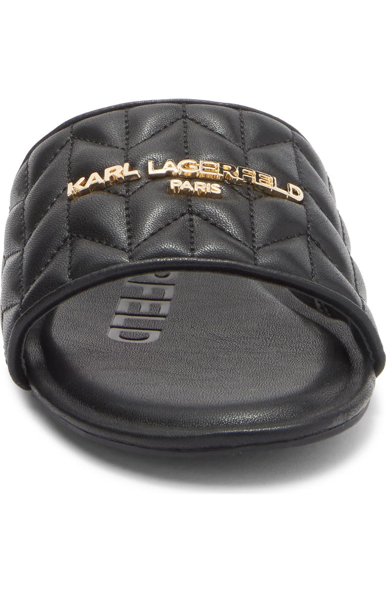 KARL LAGERFELD PARIS Cati Quilted Slide Sandal, Alternate, color, Black
