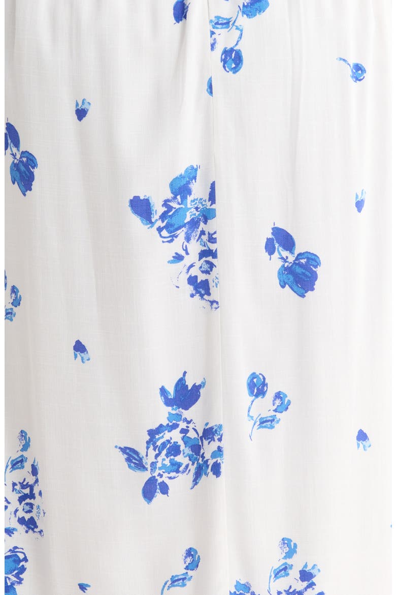 Mildred Floral Granger Midi Dress, Alternate, color, WHITE BLUE