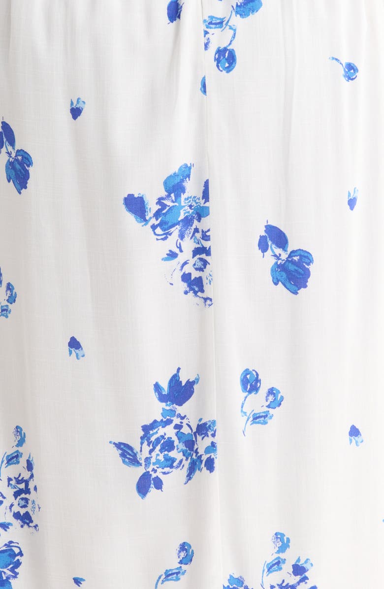 SUGARLIPS Mildred Floral Granger Midi Dress, Alternate, color, White Blue