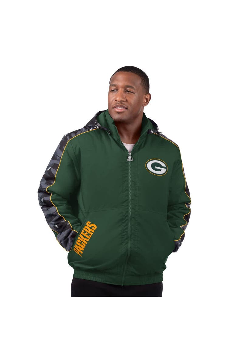 Men's Starter  Green Green Bay Packers Thursday Night Gridiron Full-Zip Jacket, Main, color, Green