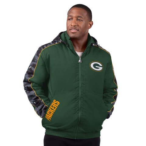 Men's Starter  Green Green Bay Packers Thursday Night Gridiron Full-Zip Jacket