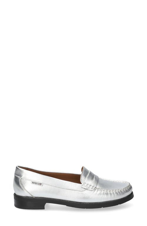Mephisto Neda Penny Loafer In Silver