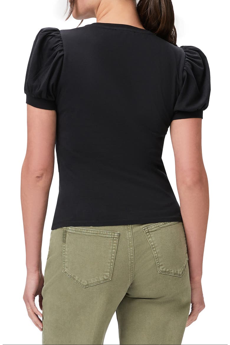 Matcha Puff Sleeve T-Shirt, Alternate, color, BLACK