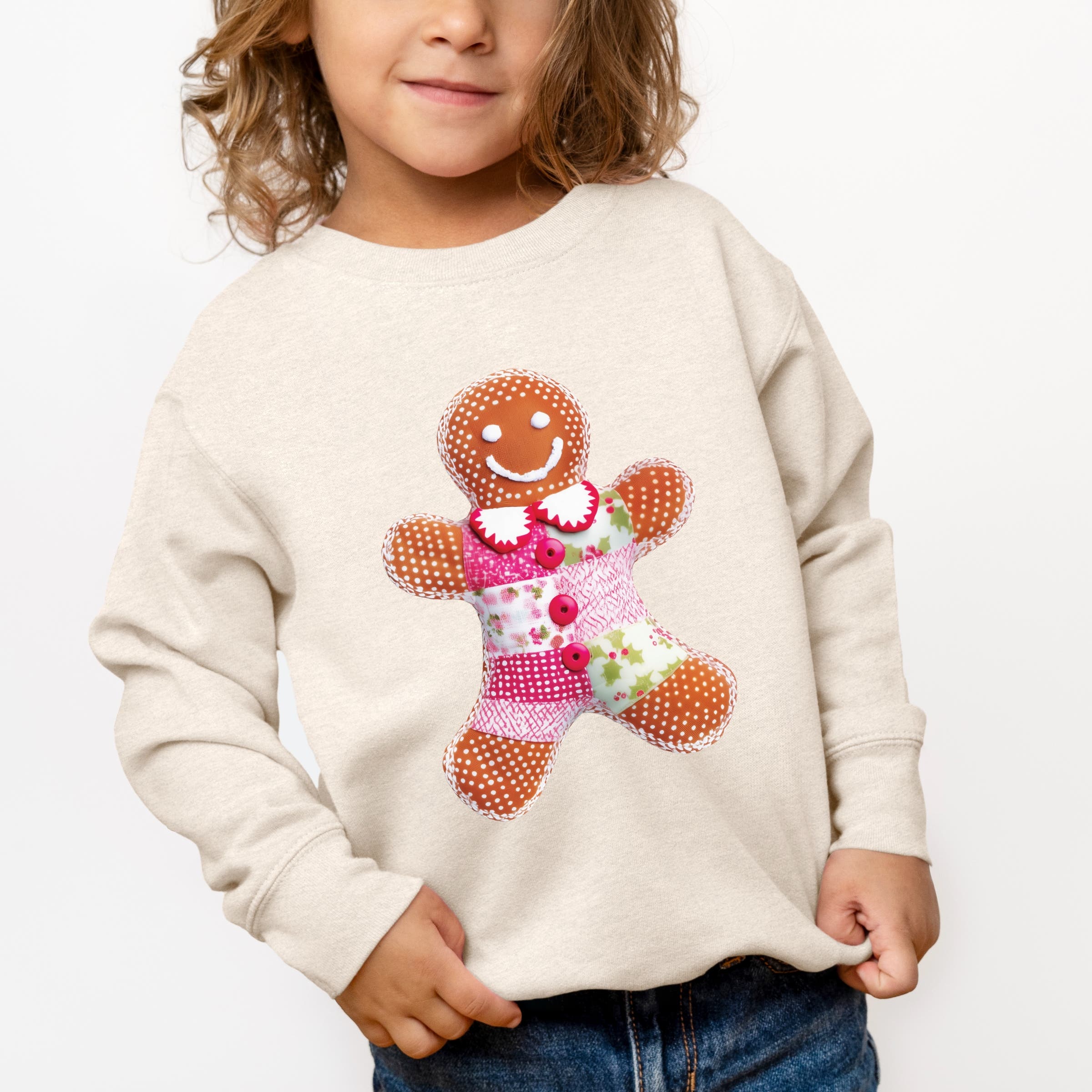 The Juniper Shop Gingerbread Polka Dot Patchwork Sweatshirt (toddler ...