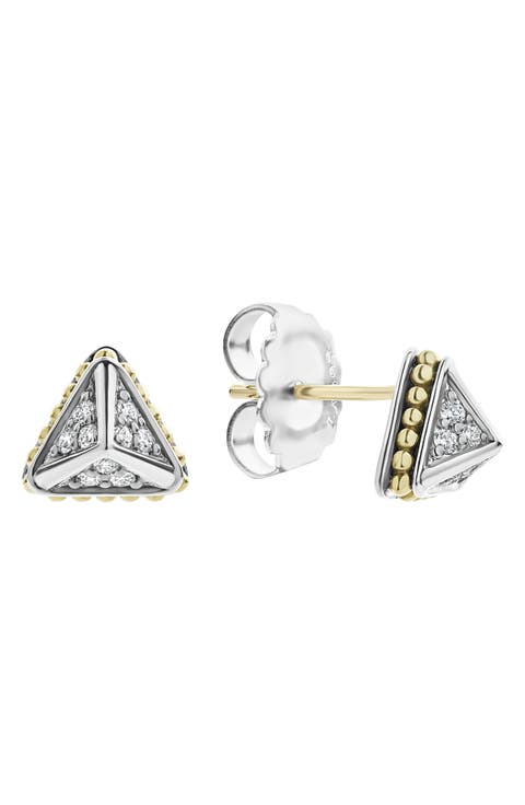 KSL Lux Diamond Pyramid Stud Earrings