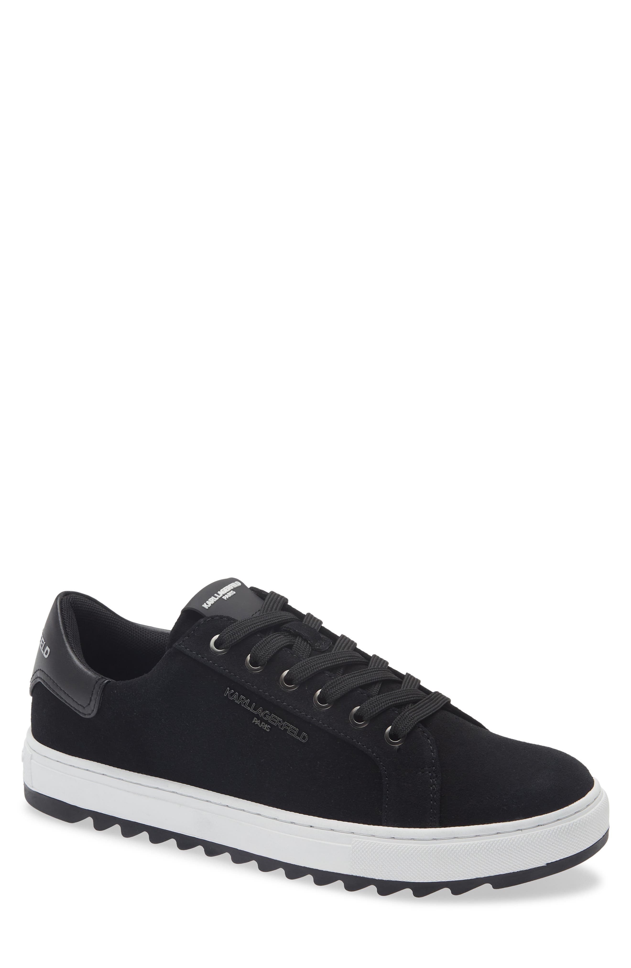 KARL LAGERFELD PARIS Logo Low Top Sneaker, Main, color, Black