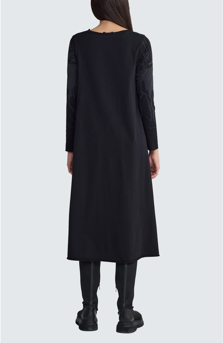 LUUKAA Lilith Printed Jersey Dress, Alternate, color, Ink Black