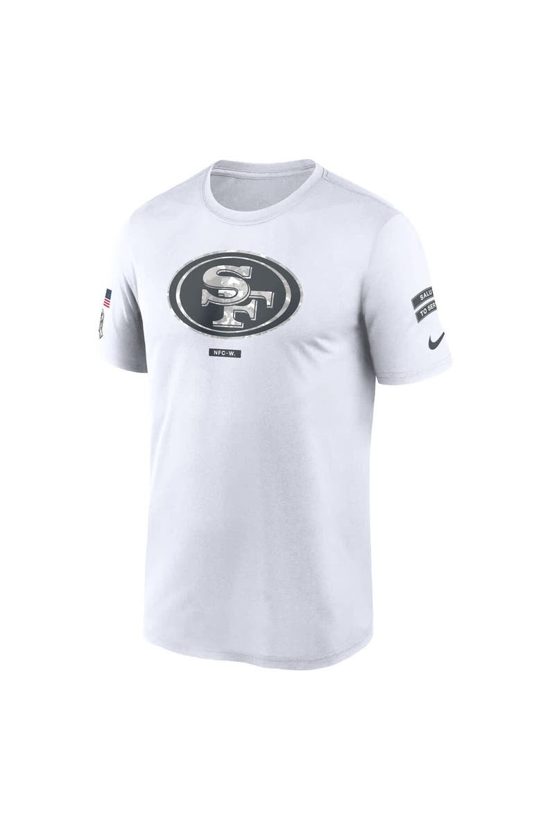 Nike Men's Nike White San Francisco 49ers 2024 Salute To Service Legend Performance T-Shirt, Alternate, color, 