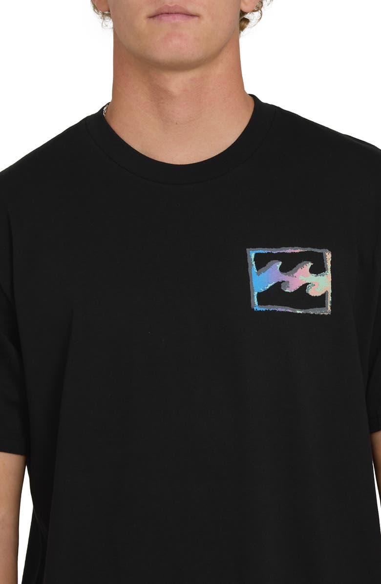 Billabong Crayon Wave Premium Graphic T-Shirt, Alternate, color, Black
