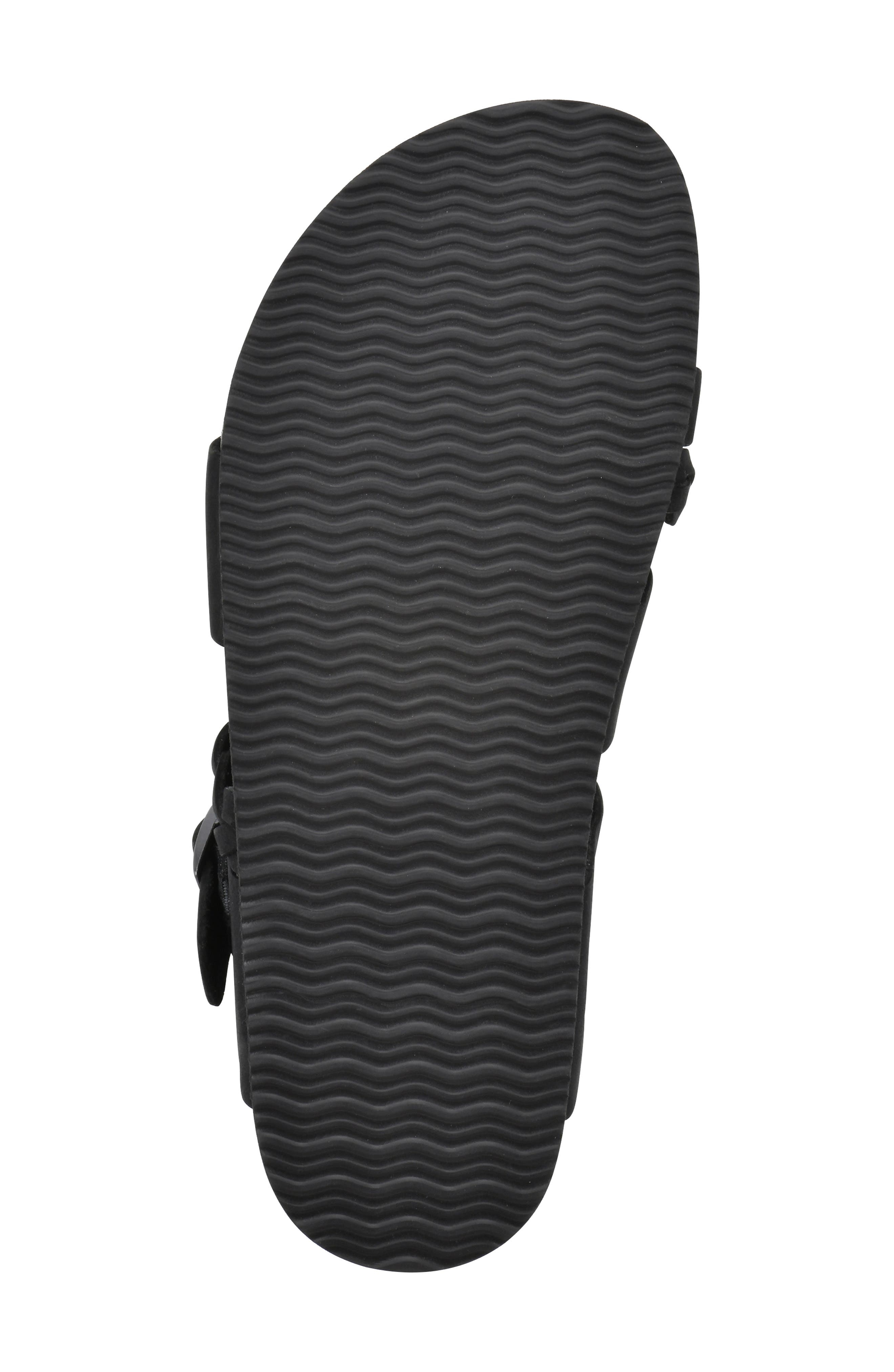 White Mountain Footwear Hazy Leather Footbed Sandal, Alternate, color, Black/Nubuck