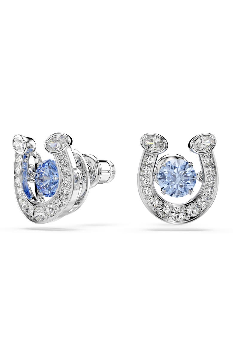Swarovski Symbolica Stud Earrings, Main, color, Blue