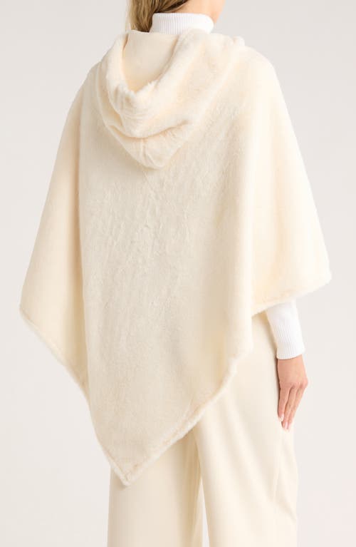 Nanette Lepore Hooded Faux Fur Ruana In White