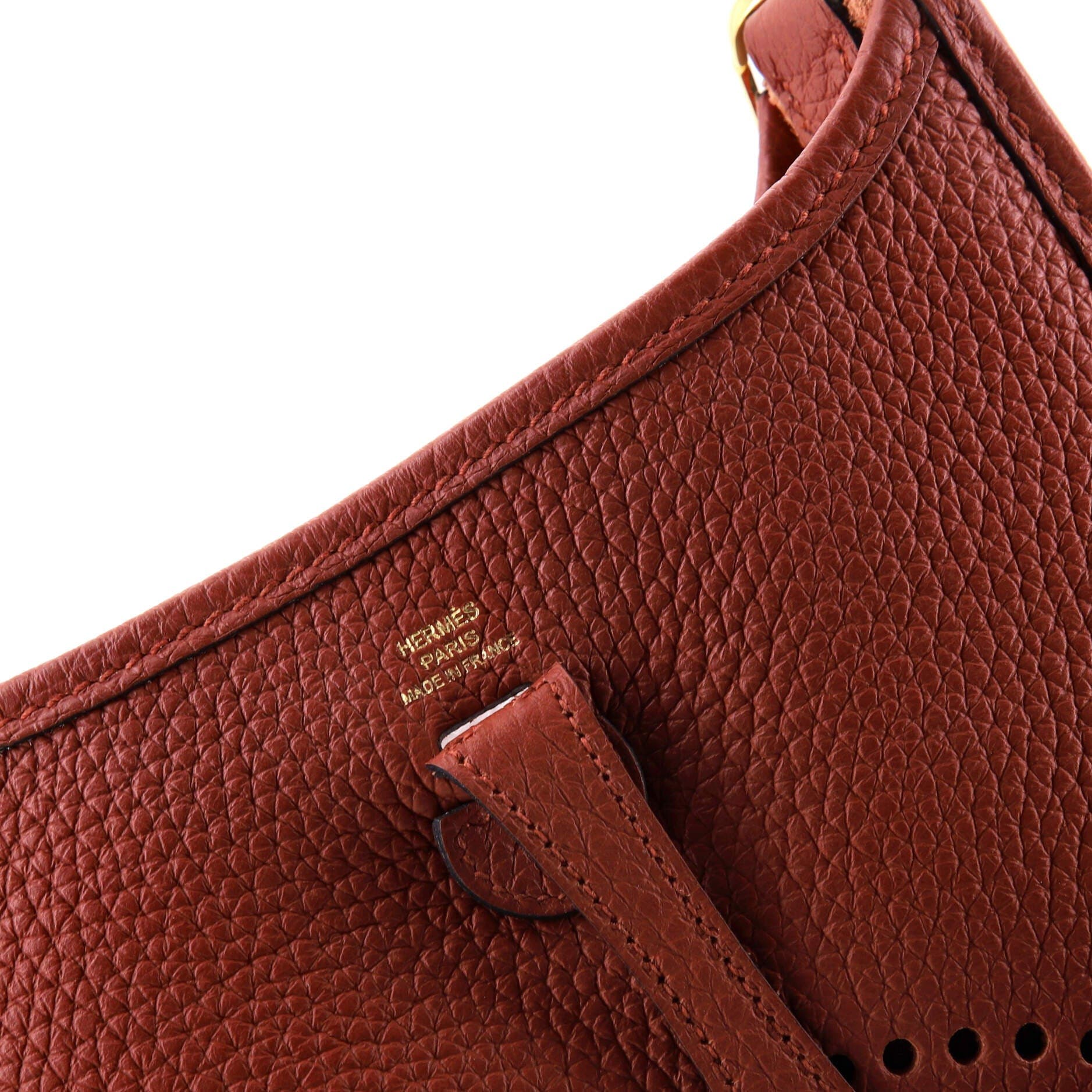 Pre-Owned Hermes Evelyne Bag Gen III Clemence TPM, Alternate, color, Cuivre