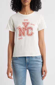 GOLDEN HOUR NYC Bows Cotton Graphic T-Shirt