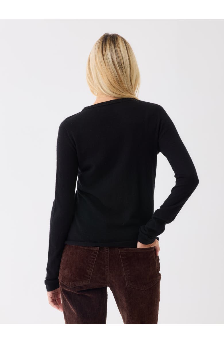 Majestic Filatures 100% Machine Washable Cashmere Long Sleeve Crewneck T-Shirt, Alternate, color, Noir